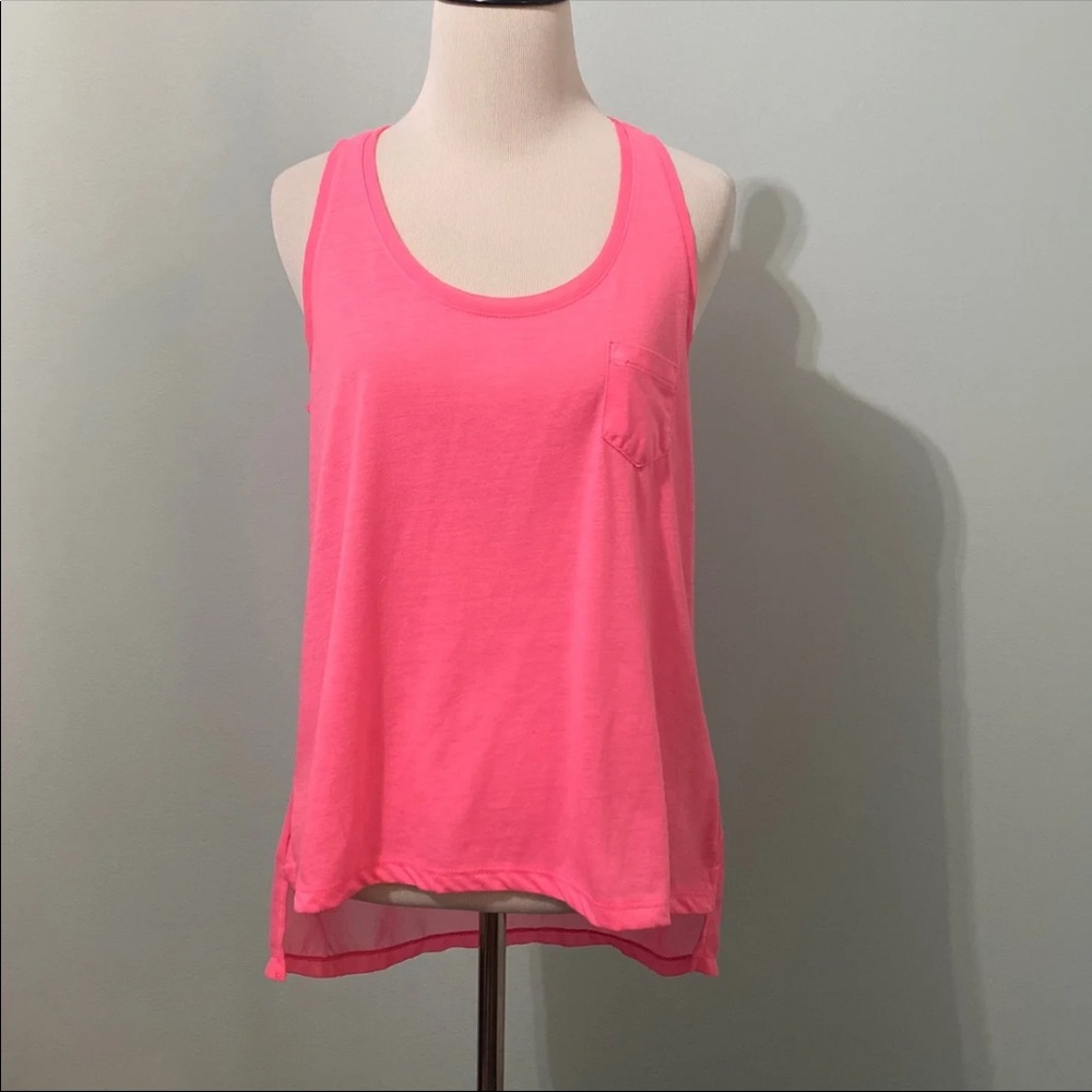 H&M hot pink mesh tank